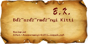 Böszörményi Kitti névjegykártya